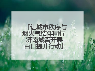 让城市秩序与烟火气结伴同行 济南城管开展百日提升行动