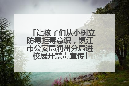 让孩子们从小树立防毒拒毒意识，镇江市公安局润州分局进校展开禁毒宣传