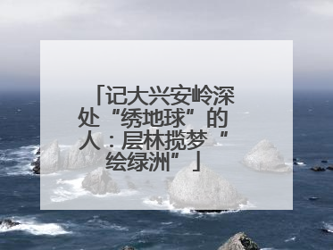 记大兴安岭深处“绣地球”的人：层林揽梦“绘绿洲”