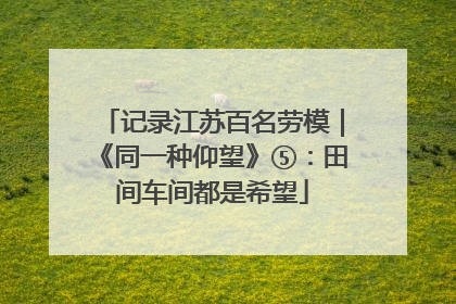 记录江苏百名劳模｜《同一种仰望》⑤：田间车间都是希望