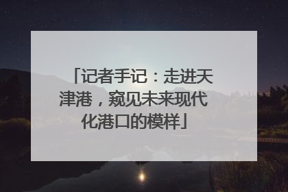 记者手记：走进天津港，窥见未来现代化港口的模样