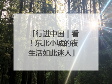 行进中国｜看！东北小城的夜生活如此迷人