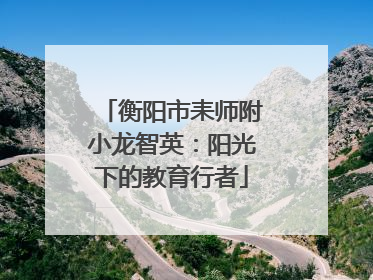 衡阳市耒师附小龙智英：阳光下的教育行者