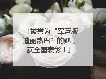 被誉为“军营版迪丽热巴”的她,获全国表彰!