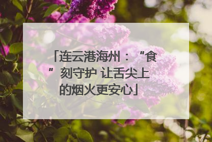 连云港海州：“食”刻守护 让舌尖上的烟火更安心