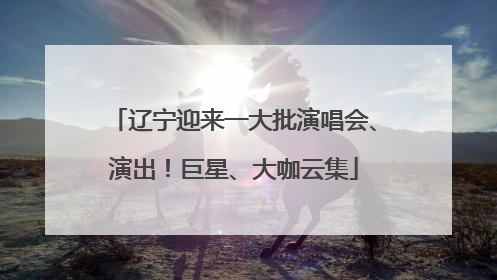 辽宁迎来一大批演唱会、演出！巨星、大咖云集