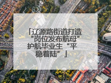 辽源路街道打造“岗位发布航母” 护航毕业生“平稳着陆”