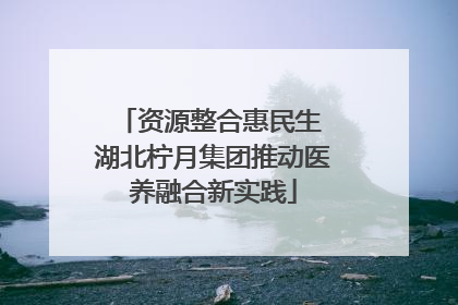 资源整合惠民生 湖北柠月集团推动医养融合新实践