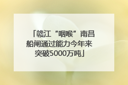 赣江“咽喉”南昌船闸通过能力今年来突破5000万吨