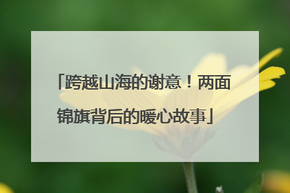 跨越山海的谢意！两面锦旗背后的暖心故事
