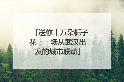 送你十万朵栀子花：一场从武汉出发的城市联动