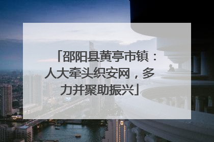 邵阳县黄亭市镇：人大牵头织安网，多力并聚助振兴