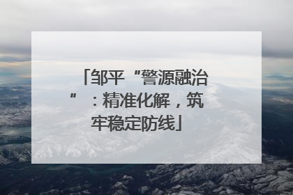 邹平“警源融治”：精准化解，筑牢稳定防线
