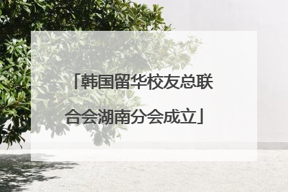 韩国留华校友总联合会湖南分会成立