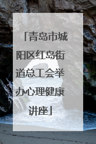 青岛市城阳区红岛街道总工会举办心理健康讲座