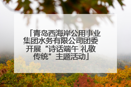 青岛西海岸公用事业集团水务有限公司团委开展“诗话端午 礼敬传统”主题活动