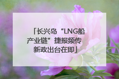 长兴岛“LNG船产业链”捷报频传 新政出台在即