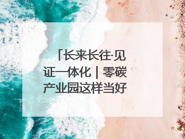 长来长往·见证一体化｜零碳产业园这样当好“碳”路先锋