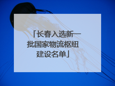 长春入选新一批国家物流枢纽建设名单