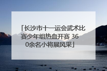 长沙市十一运会武术比赛少年组热血开赛 360余名小将展风采