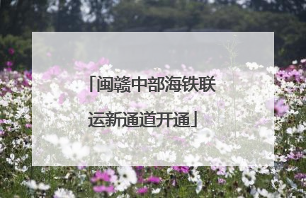闽赣中部海铁联运新通道开通
