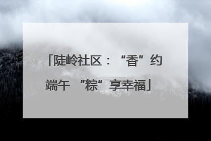 陡岭社区：“香”约端午 “粽”享幸福