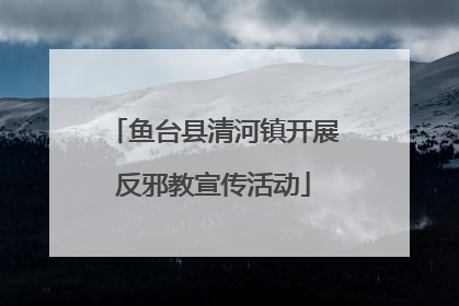 鱼台县清河镇开展反邪教宣传活动