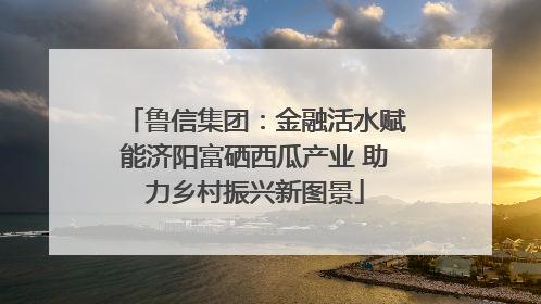 鲁信集团：金融活水赋能济阳富硒西瓜产业 助力乡村振兴新图景