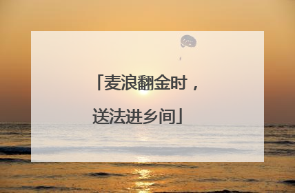 麦浪翻金时，送法进乡间