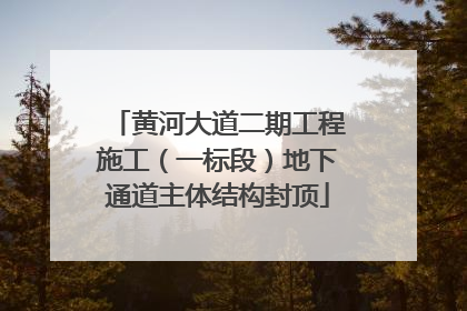 黄河大道二期工程施工（一标段）地下通道主体结构封顶