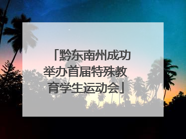 黔东南州成功举办首届特殊教育学生运动会