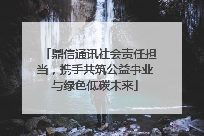 鼎信通讯社会责任担当，携手共筑公益事业与绿色低碳未来