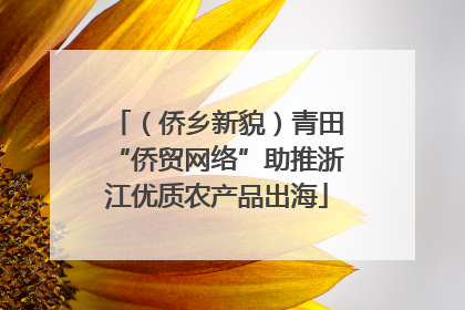 （侨乡新貌）青田“侨贸网络”助推浙江优质农产品出海
