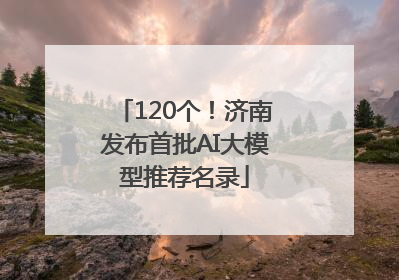 120个！济南发布首批AI大模型推荐名录