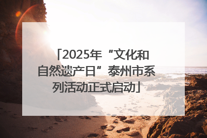 2025年“文化和自然遗产日”泰州市系列活动正式启动