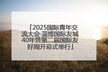 2025国际青年交流大会·淄博国际友城40年暨第二届国际友好周开幕式举行