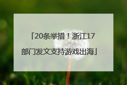 20条举措！浙江17部门发文支持游戏出海