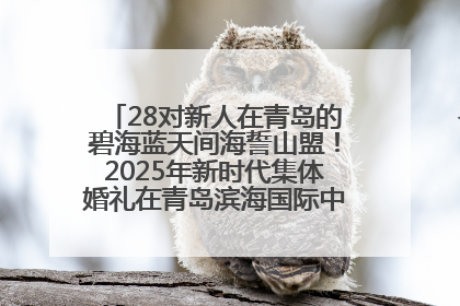 28对新人在青岛的碧海蓝天间海誓山盟！2025年新时代集体婚礼在青岛滨海国际中心文明实践广场举行