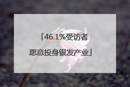 46.1%受访者愿意投身银发产业
