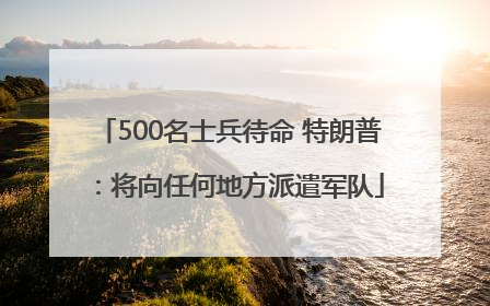 500名士兵待命 特朗普：将向任何地方派遣军队