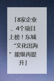 8家企业、4个项目上榜！东城“文化出海”能级再提升
